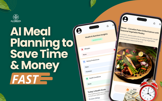 AI Meal Planning thumbnail showing mobile app interface for saving time, cutting grocery costs, and reducing food waste.